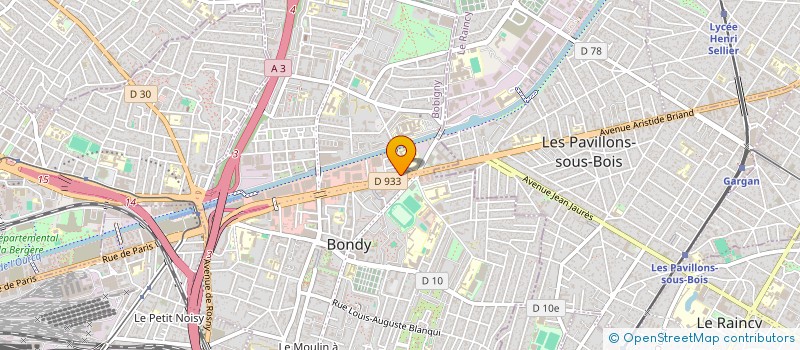 localisation de l'entreprise AIN3  BONDY