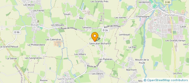 localisation de l'entreprise AINDOCALADE  SAINT-JULIEN-SUR-VEYLE