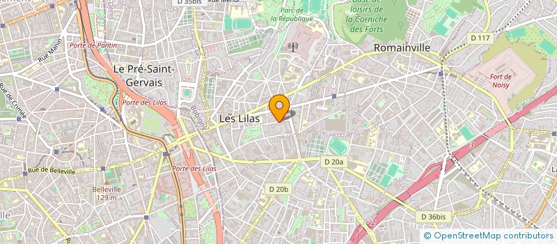 localisation de l'entreprise AINHOA à LES LILAS