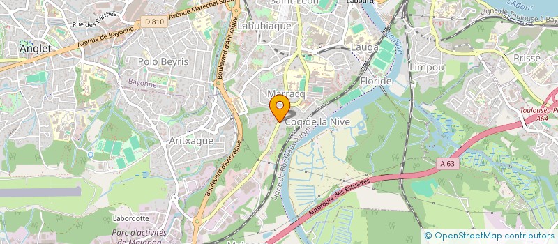 localisation de l'entreprise AINTZINA TAXI à BAYONNE