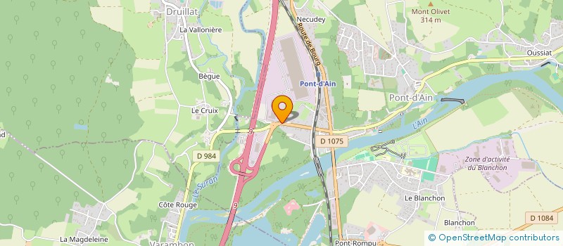 localisation de l'entreprise AINVISION à PONT-D'AIN