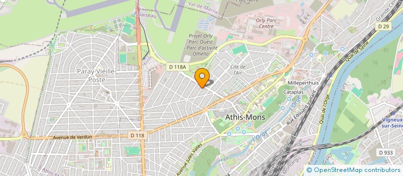 localisation de l'entreprise AION 21 à ATHIS-MONS