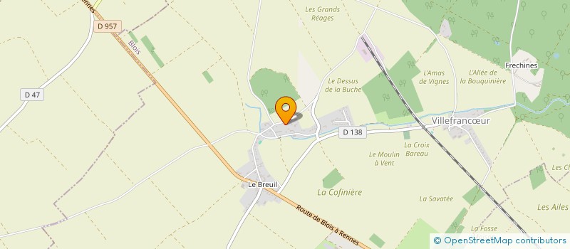 localisation de l'entreprise AIR CLUB BLOIS VENDOME  VILLEFRANCOEUR