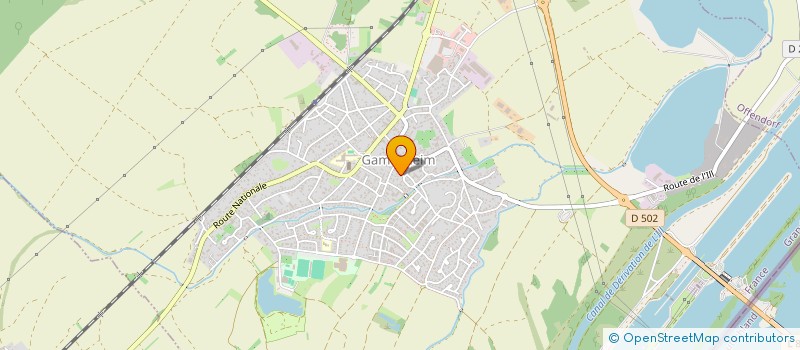 localisation de l'entreprise AIR COMPRIME ALSACE  GAMBSHEIM