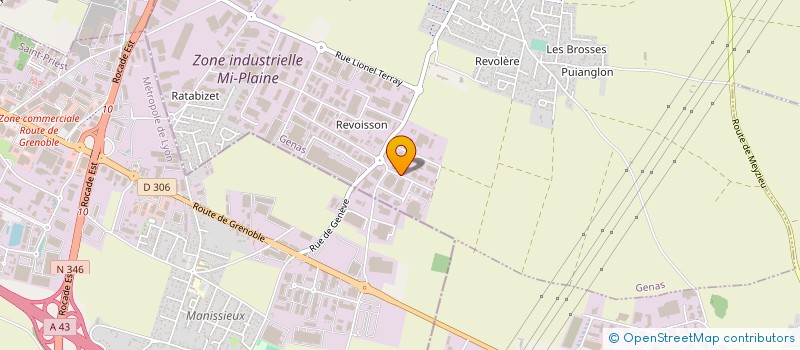 localisation de l'entreprise AIR COMPRIME PULVERISATION & MAINTENANCE INDUSTRIELLE  CHASSIEU