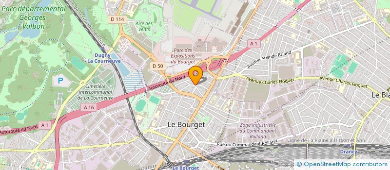 localisation de l'entreprise AIR CULINAIRE WORLDWIDE FRANCE à LE BOURGET