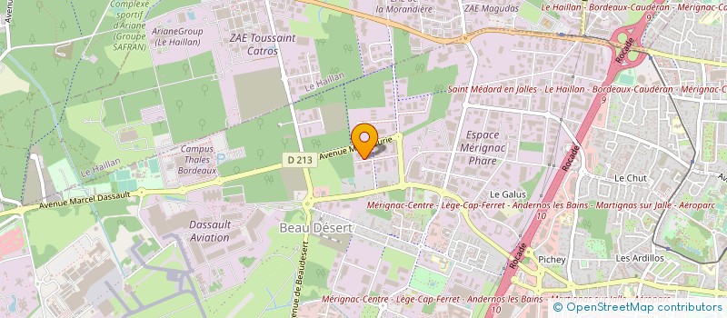 localisation de l'entreprise AIR EAU ENERGIE GIRONDE  MERIGNAC