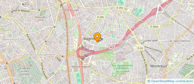 localisation de l'entreprise AIR'ECO CLIM à BAGNOLET