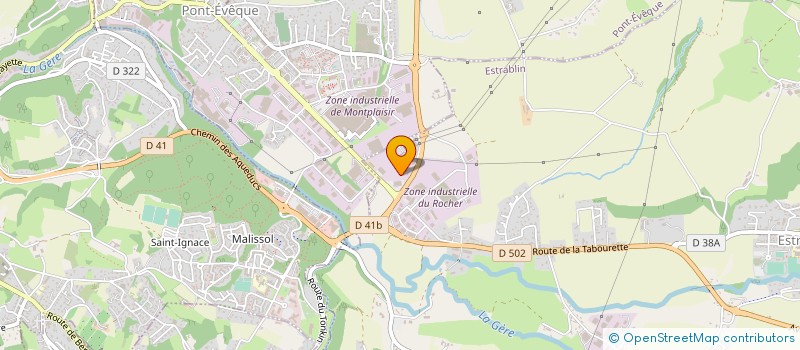 localisation de l'entreprise AIR FLUIDES COMPOSANTS à ESTRABLIN