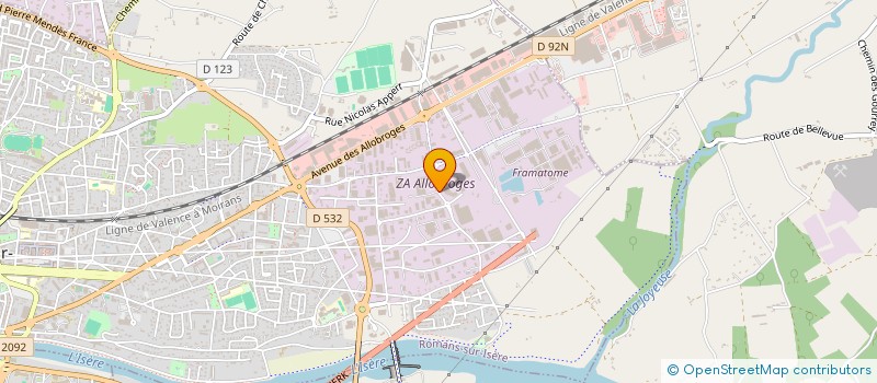 localisation de l'entreprise AIR'SUN  ROMANS-SUR-ISERE