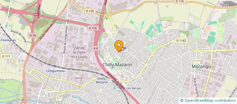 localisation de l'entreprise AIR'TECH à CHILLY-MAZARIN