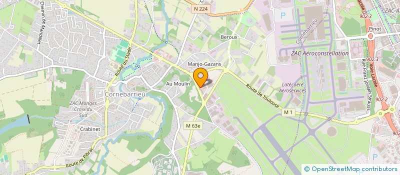 localisation de l'entreprise AIRBUS EXO SERVICES à BLAGNAC