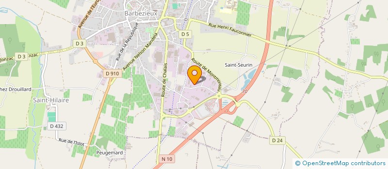 localisation de l'entreprise AIRCALO SA à BARBEZIEUX SAINT HILAIRE