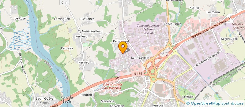 localisation de l'entreprise AIRCLEAN  CAUDAN