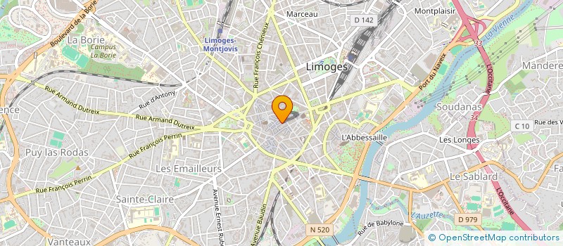 localisation de l'entreprise AIRE 87 à LIMOGES