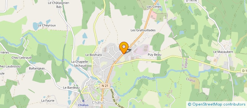 localisation de l'entreprise AIRE DES ENERGIES à CHALUS