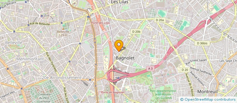 localisation de l'entreprise AIRE SPACE  BAGNOLET