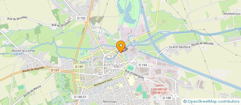 localisation de l'entreprise AIRE TENNIS CLUB  AIRE-SUR-LA-LYS