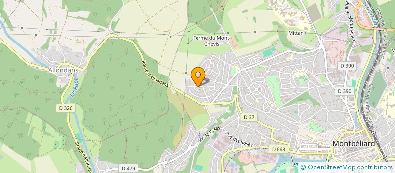 localisation de l'entreprise AIRE URBAINE RADIO ASSISTANCE 25  MONTBELIARD