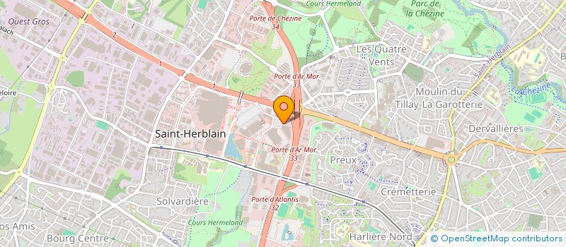 localisation de l'entreprise AIRECOM à SAINT-HERBLAIN