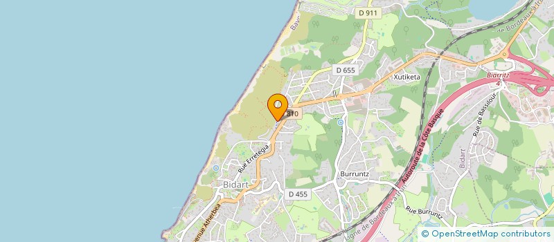 localisation de l'entreprise AIRETIK à BIDART