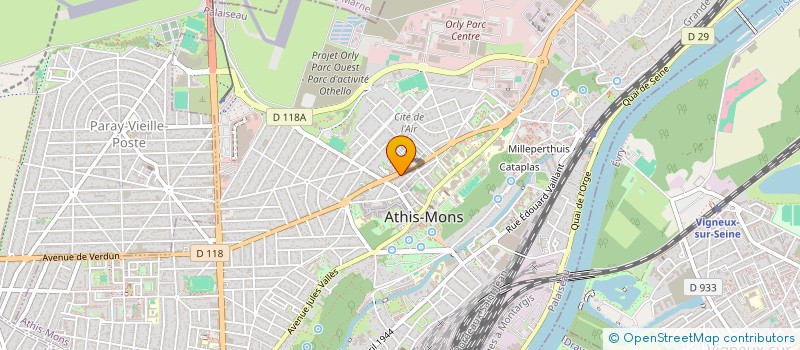 localisation de l'entreprise AIRIS à ATHIS-MONS