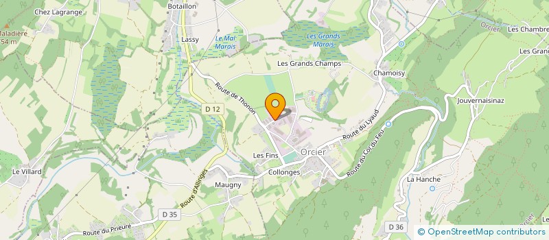 localisation de l'entreprise AIRMASS  ORCIER