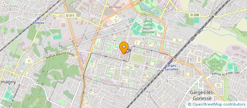 localisation de l'entreprise AIROD à SARCELLES