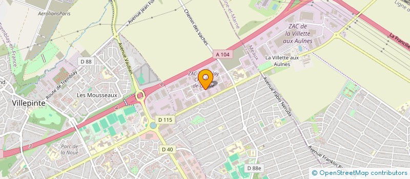 localisation de l'entreprise AIROFILTRE S A à TREMBLAY-EN-FRANCE