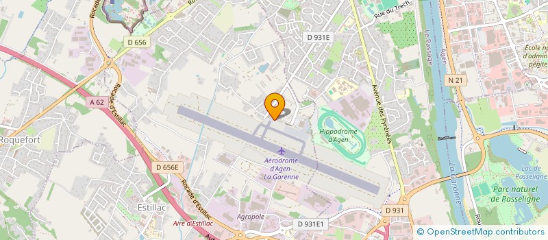 localisation de l'entreprise AIRPLANE AGEN à ESTILLAC