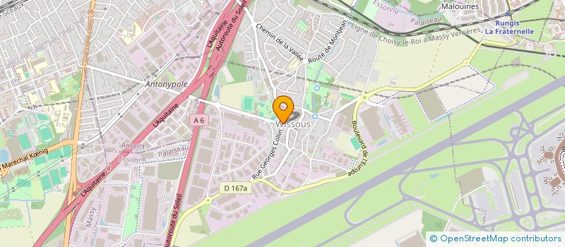 localisation de l'entreprise AIRPORT ASSOCIATION OLYMPIQUE CYCLISTE DE WISSOUS A.A.O.C.  WISSOUS