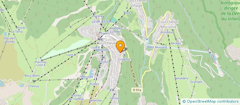 localisation de l'entreprise AIRSKIMAUX à COURCHEVEL