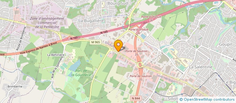 localisation de l'entreprise AIRTEM à ORVAULT