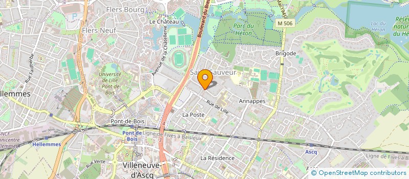 localisation de l'entreprise AISCT ASSOCIATION POUR L'INSERTION SOCIALE ET PROFESSIONNELLE PAR LE SPORT, LA CULTURE ET LE THEATRE à VILLENEUVE-D'ASCQ