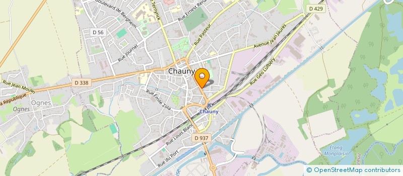 localisation de l'entreprise AISN'EAU SERVICE à CHAUNY