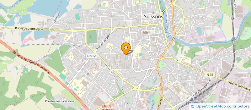 localisation de l'entreprise AISNE ASSUR IMMO à SOISSONS