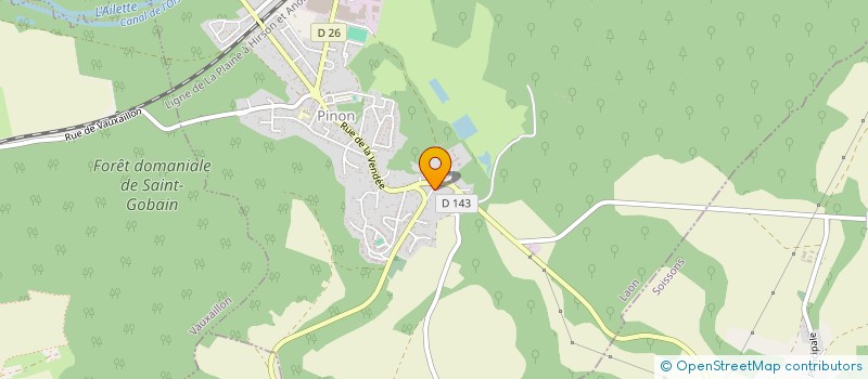 localisation de l'entreprise AISNE COUVERTURE  PINON