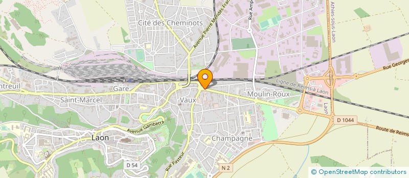 localisation de l'entreprise AISNE ECHAPPEMENT à LAON