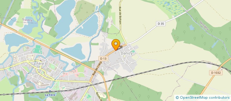 localisation de l'entreprise AISNE EVOLUTION TOITURE  DANIZY