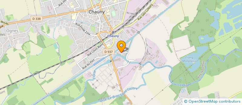 localisation de l'entreprise AISNE PALETTES à CHAUNY