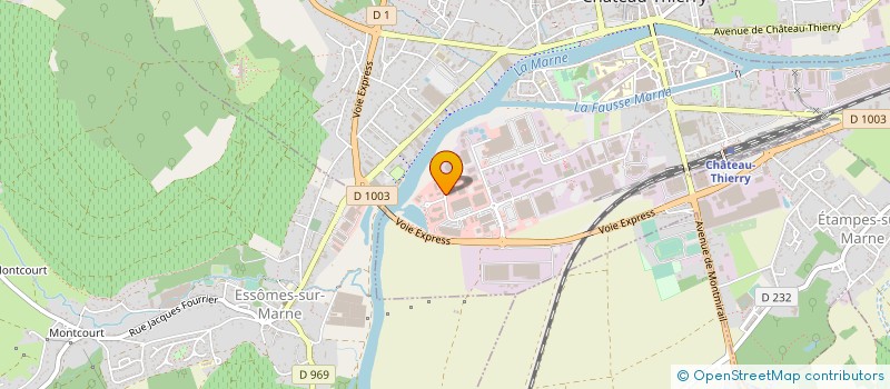 localisation de l'entreprise AISNE SUD ALU à CHATEAU-THIERRY