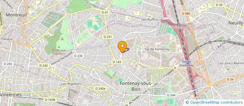 localisation de l'entreprise AISS' CLEAN TOITURE à FONTENAY-SOUS-BOIS