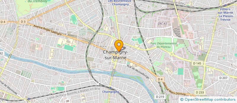 localisation de l'entreprise AISTRANS à CHAMPIGNY-SUR-MARNE