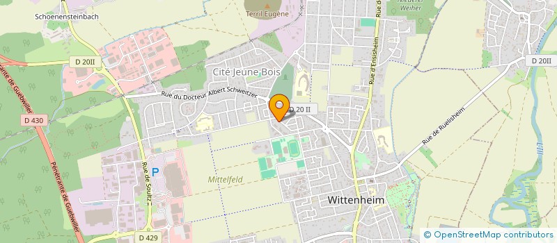 localisation de l'entreprise AIT PLATRERIE à WITTENHEIM