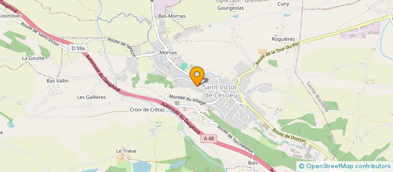 localisation de l'entreprise AITD BATIMENT à SAINT-VICTOR-DE-CESSIEU
