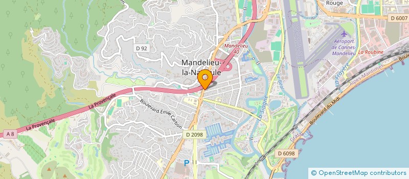 localisation de l'entreprise AITEC LERINS à MANDELIEU-LA-NAPOULE