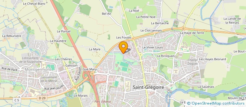 localisation de l'entreprise AIX21  SAINT-GREGOIRE