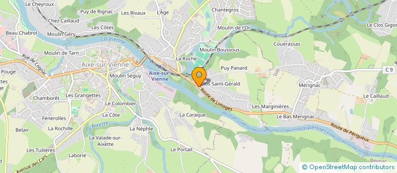 localisation de l'entreprise AIXE ASSISTANCE à AIXE-SUR-VIENNE
