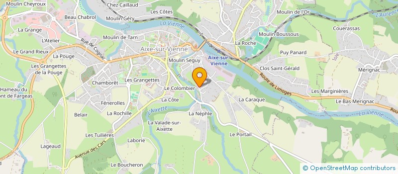 localisation de l'entreprise AIXE BATIMENTS à AIXE-SUR-VIENNE