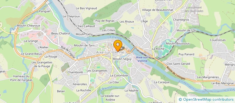 localisation de l'entreprise AIXE-RADIO  AIXE-SUR-VIENNE